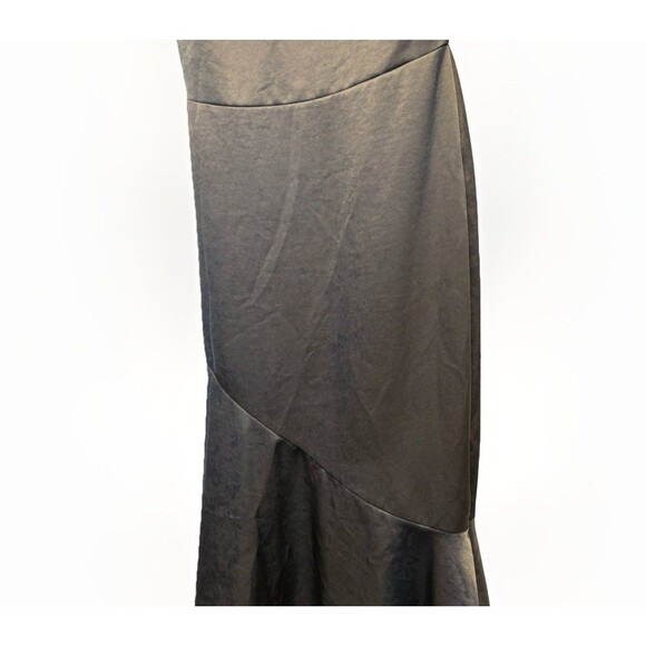 BODEN REBECCA Black SATIN DRESS ASYMMETRICAL Hem Cocktail Classy Formal Retro 4R - Picture 6 of 13